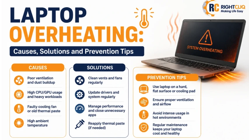 Laptop overheating: Causes, Solutions and Prevention Tips